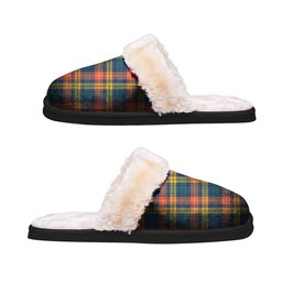 ScotsTee Shop Scottish Buchanan Ancient Clan Tartan Slippers Warm House Plush Slippers