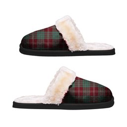 ScotsTee Shop Scottish Crawford Modern Clan Tartan Slippers Warm House Plush Slippers