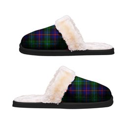 ScotsTee Shop Scottish Calder Modern Clan Tartan Slippers Warm House Plush Slippers