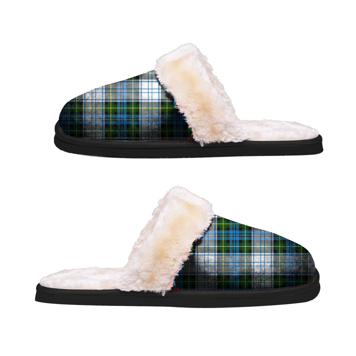 ScotsTee Shop Scottish Campbell Dress 01 Clan Tartan Slippers Warm House Plush Slippers