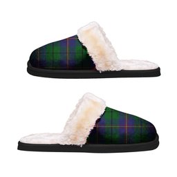ScotsTee Shop Scottish Carmichael Clan Tartan Slippers Warm House Plush Slippers