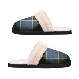 ScotsTee Shop Scottish Colville Clan Tartan Slippers Warm House Plush Slippers