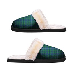 ScotsTee Shop Scottish Douglas Ancient Clan Tartan Slippers Warm House Plush Slippers