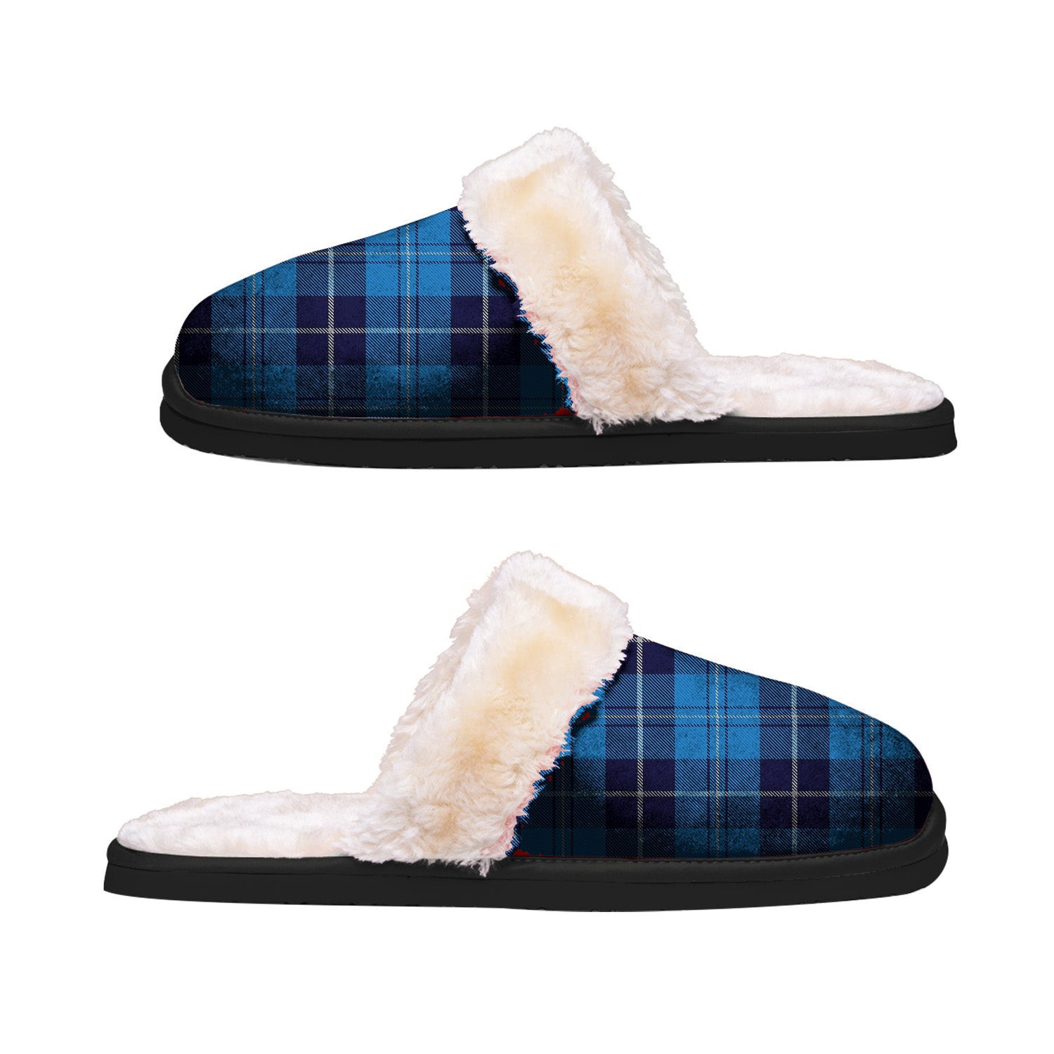 ScotsTee Shop Scottish Douglas Variation Clan Tartan Slippers Warm House Plush Slippers