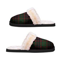 ScotsTee Shop Scottish Cumming Buchan Hunting Clan Tartan Slippers Warm House Plush Slippers