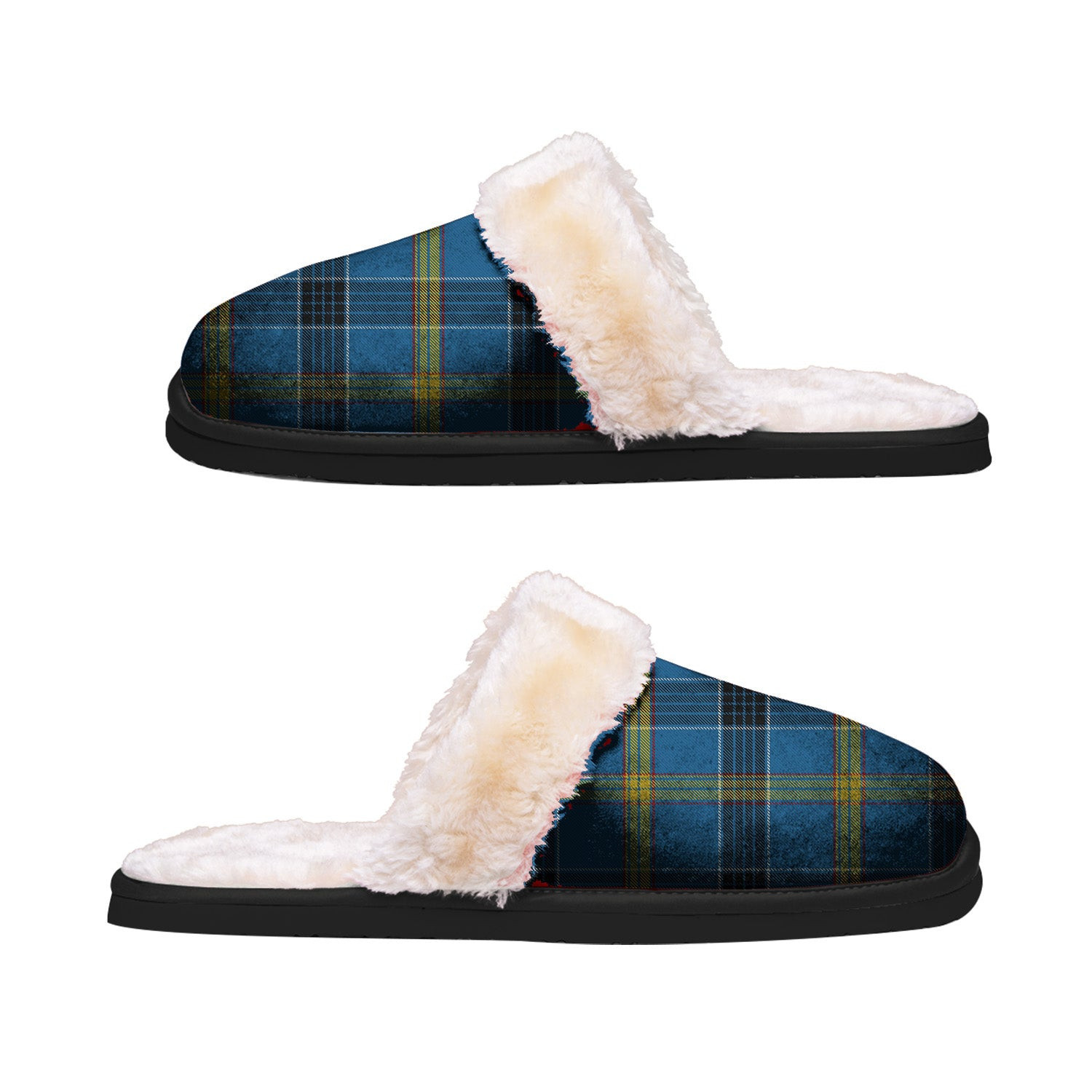 ScotsTee Shop Scottish Laing Clan Tartan Slippers Warm House Plush Slippers