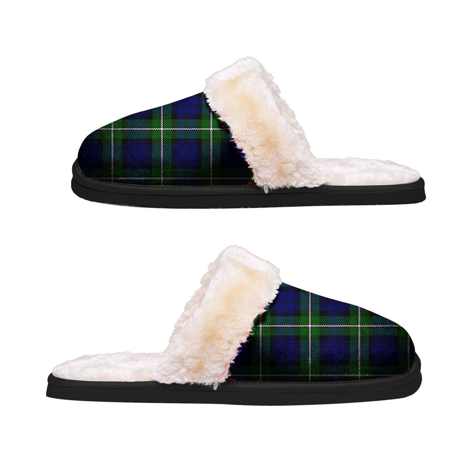 ScotsTee Shop Scottish Forbes Modern Clan Tartan Slippers Warm House Plush Slippers