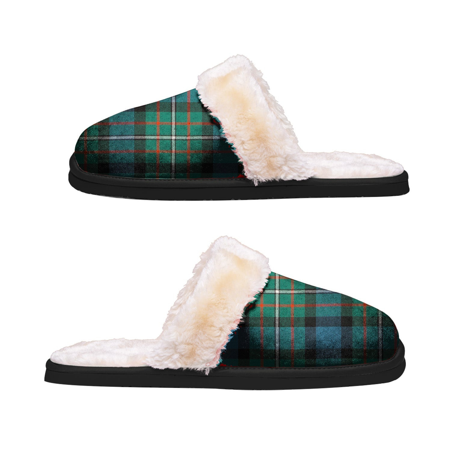 ScotsTee Shop Scottish Ferguson Ancient Clan Tartan Slippers Warm House Plush Slippers