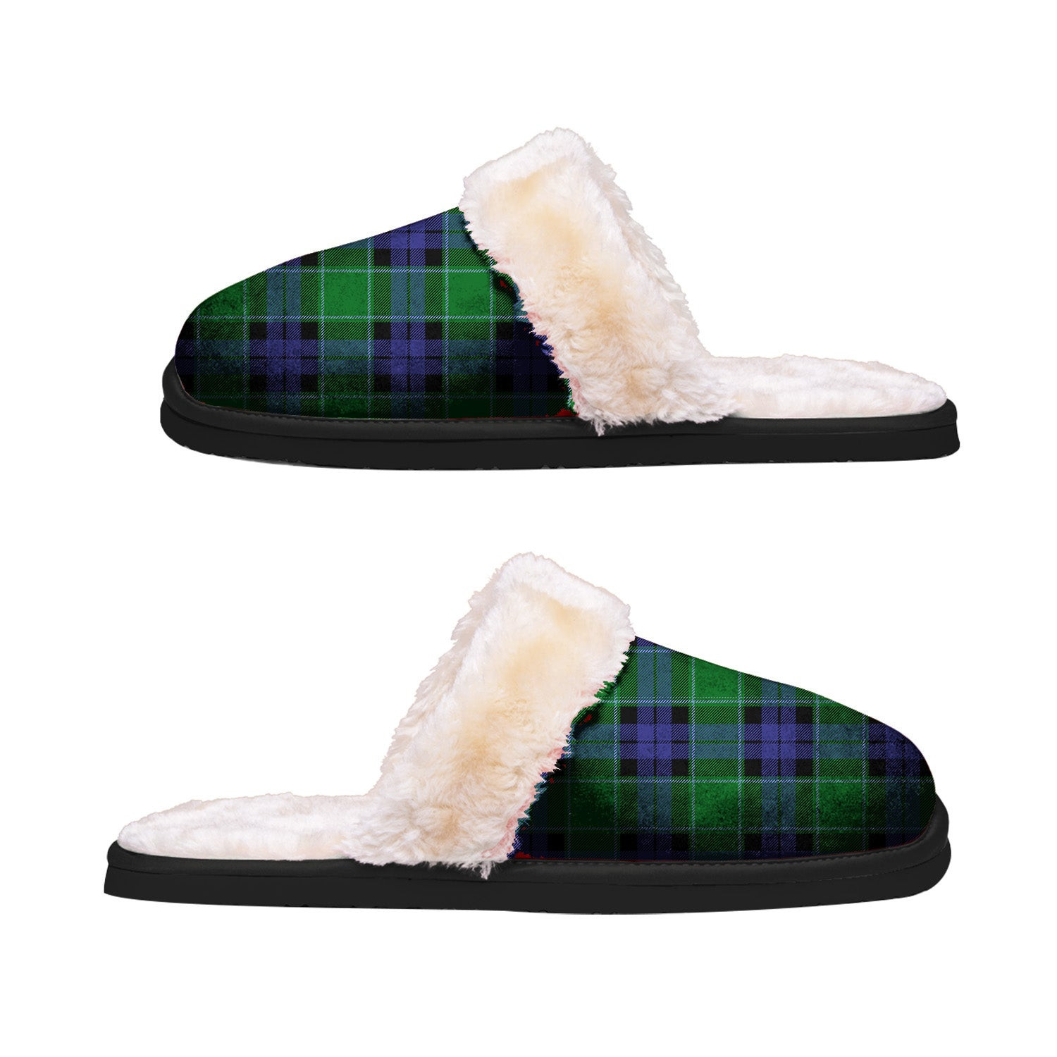 ScotsTee Shop Scottish Graham of Menteith Modern Clan Tartan Slippers Warm House Plush Slippers