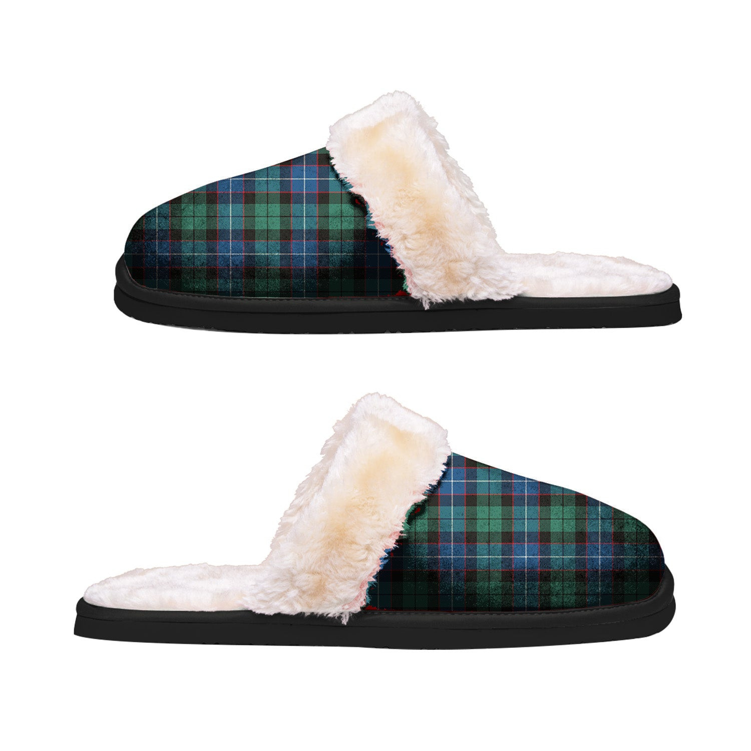 ScotsTee Shop Scottish Hunter Ancient Clan Tartan Slippers Warm House Plush Slippers