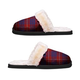 ScotsTee Shop Scottish Hamilton Clan Tartan Slippers Warm House Plush Slippers