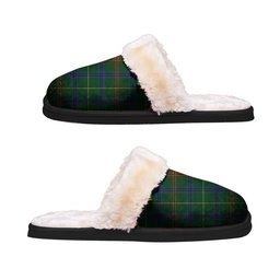 ScotsTee Shop Scottish Kennedy 2 Clan Tartan Slippers Warm House Plush Slippers