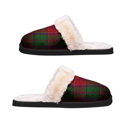 ScotsTee Shop Scottish Grant Clan Tartan Slippers Warm House Plush Slippers