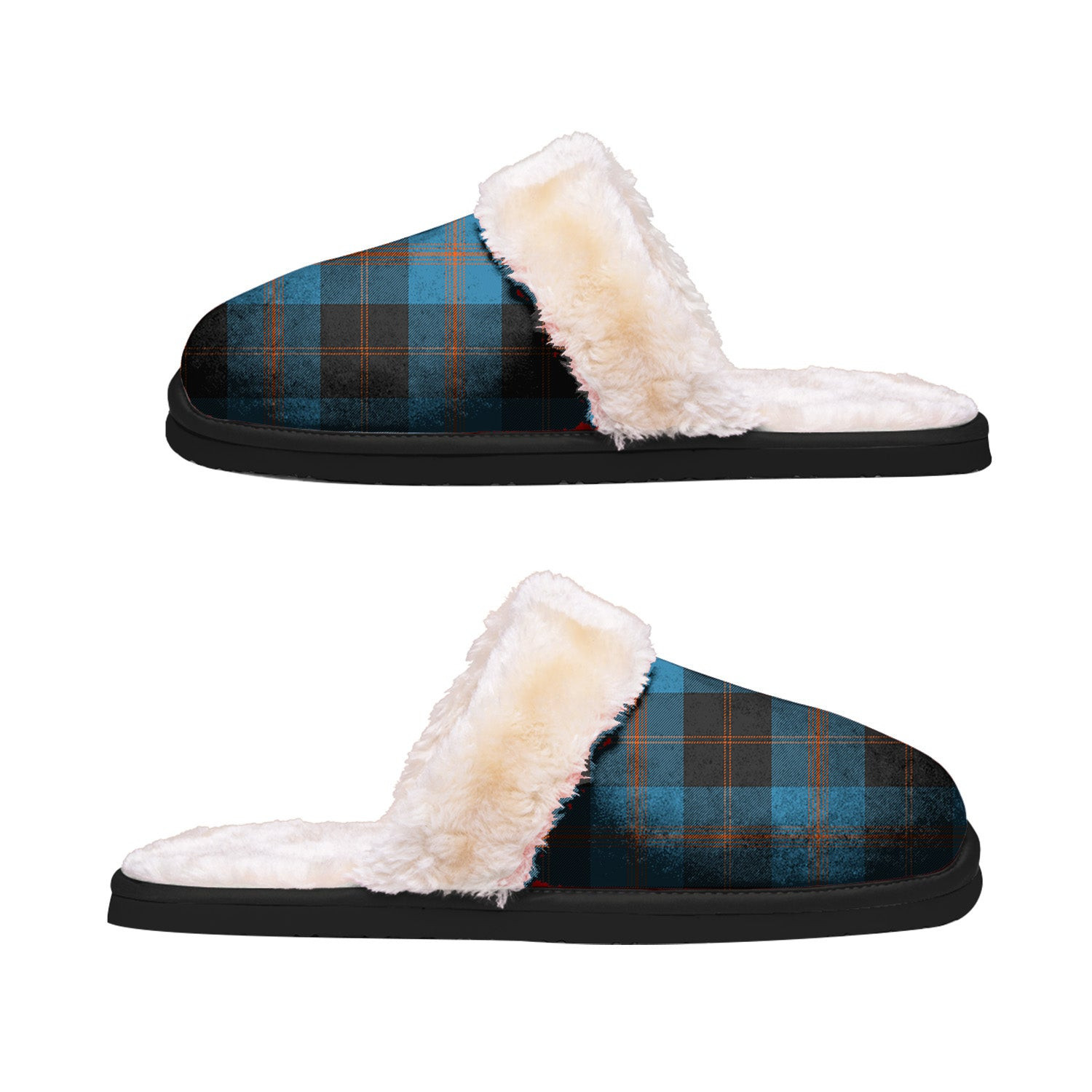 ScotsTee Shop Scottish Garden Clan Tartan Slippers Warm House Plush Slippers