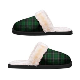 ScotsTee Shop Scottish MacLean of Duart Hunting Clan Tartan Slippers Warm House Plush Slippers