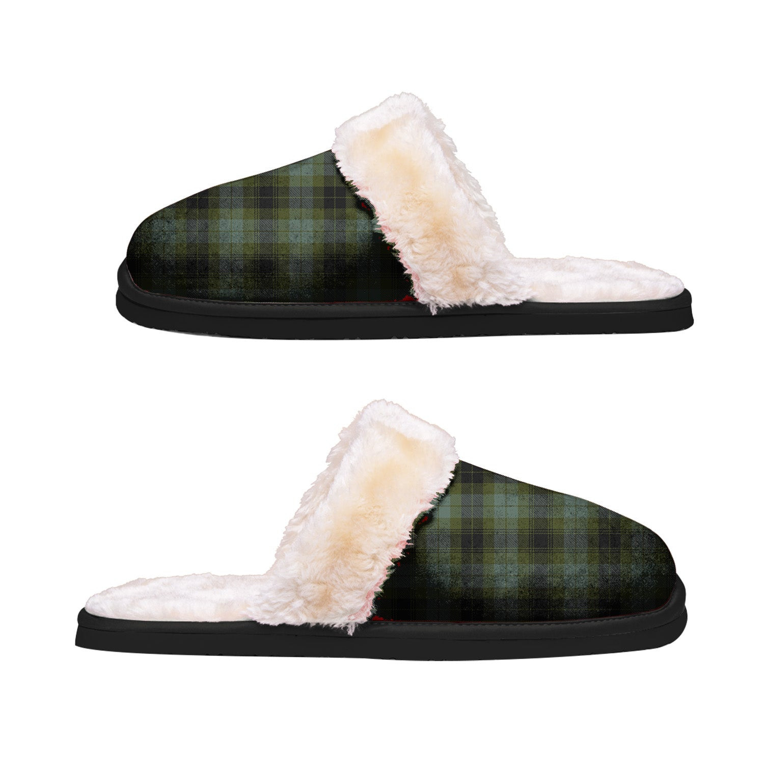 ScotsTee Shop Scottish MacIver Family Clan Tartan Slippers Warm House Plush Slippers