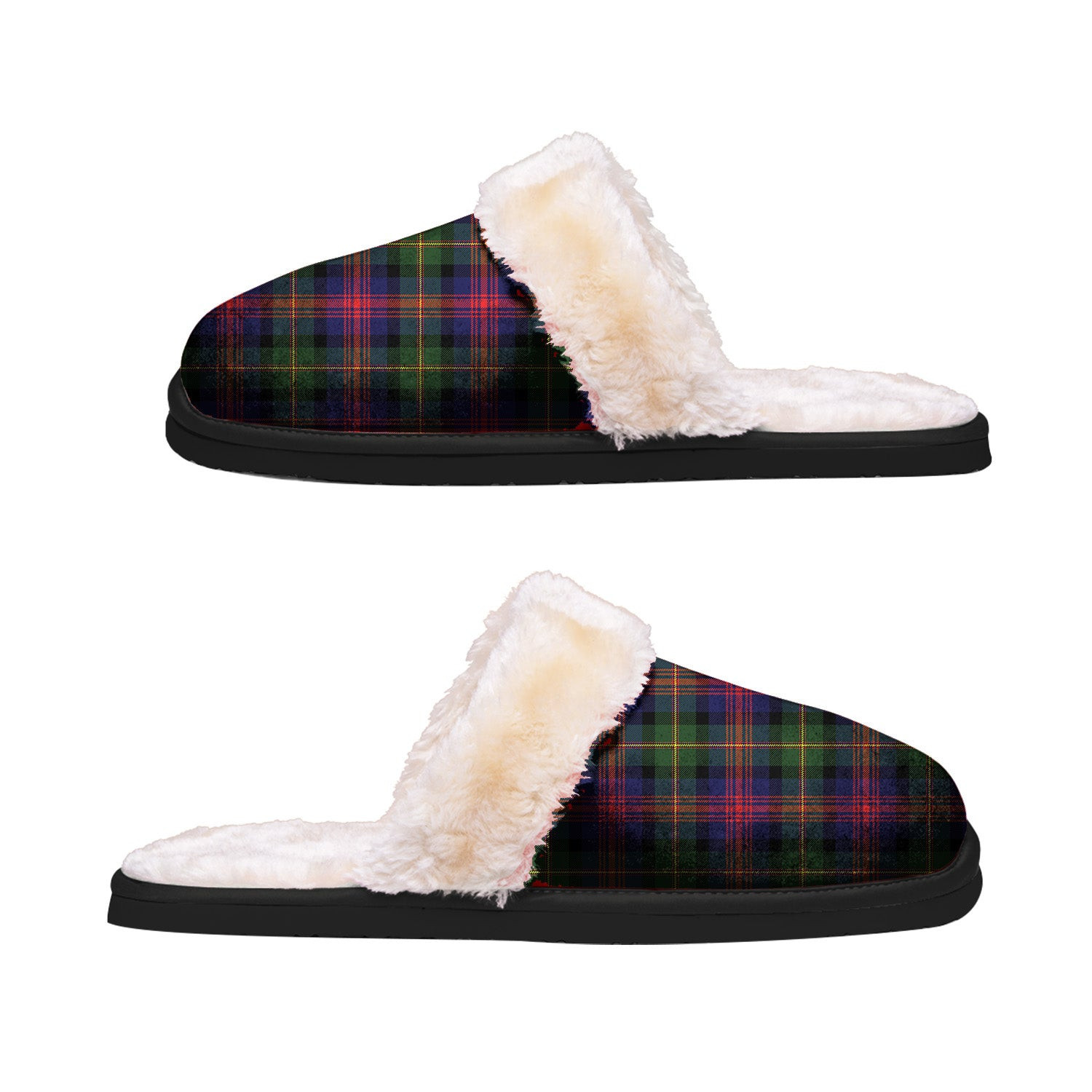 ScotsTee Shop Scottish Logan Modern Clan Tartan Slippers Warm House Plush Slippers