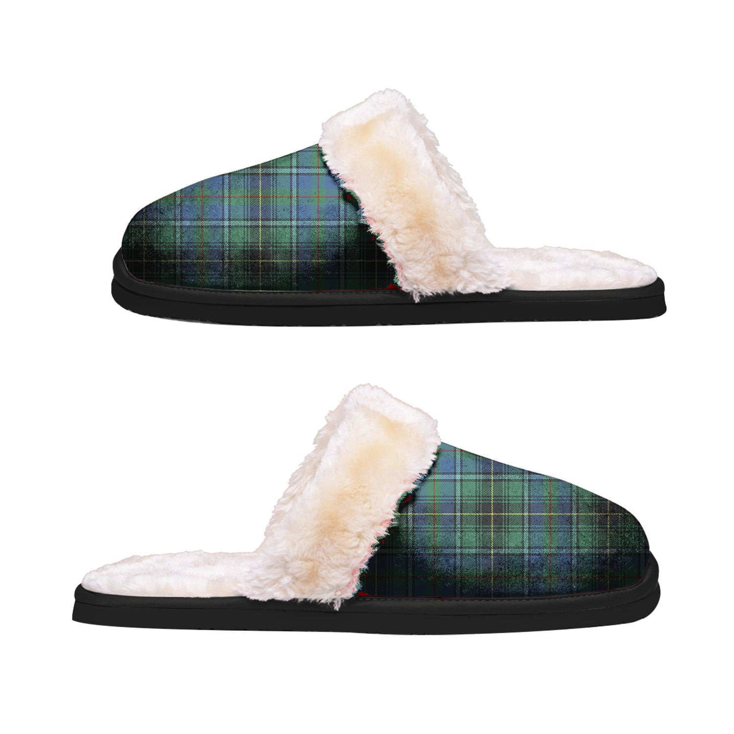 ScotsTee Shop Scottish MacInnes Ancient Clan Tartan Slippers Warm House Plush Slippers