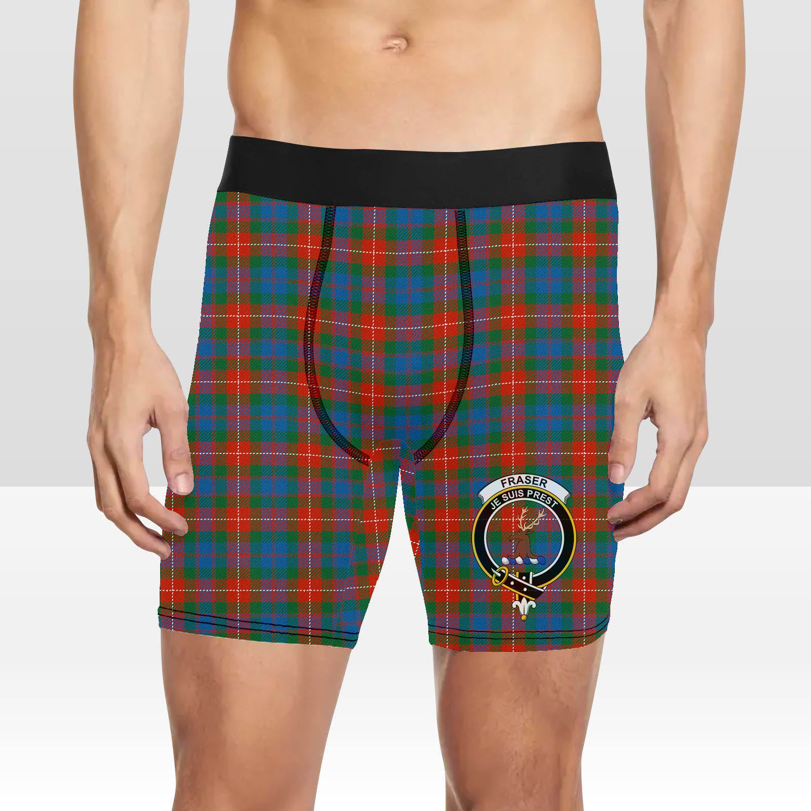 ScotsTee Shop Scottish Fraser of Lovat Ancient Crest Tartan Boxer Shorts