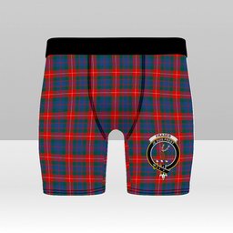 ScotsTee Shop Scottish Fraser of Lovat Modern Crest Tartan Boxer Shorts