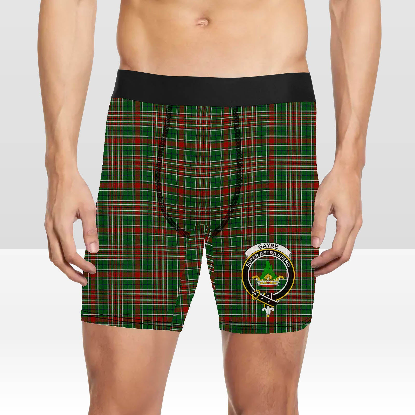 ScotsTee Shop Scottish Gayre Bodyguard 2 Crest Tartan Boxer Shorts