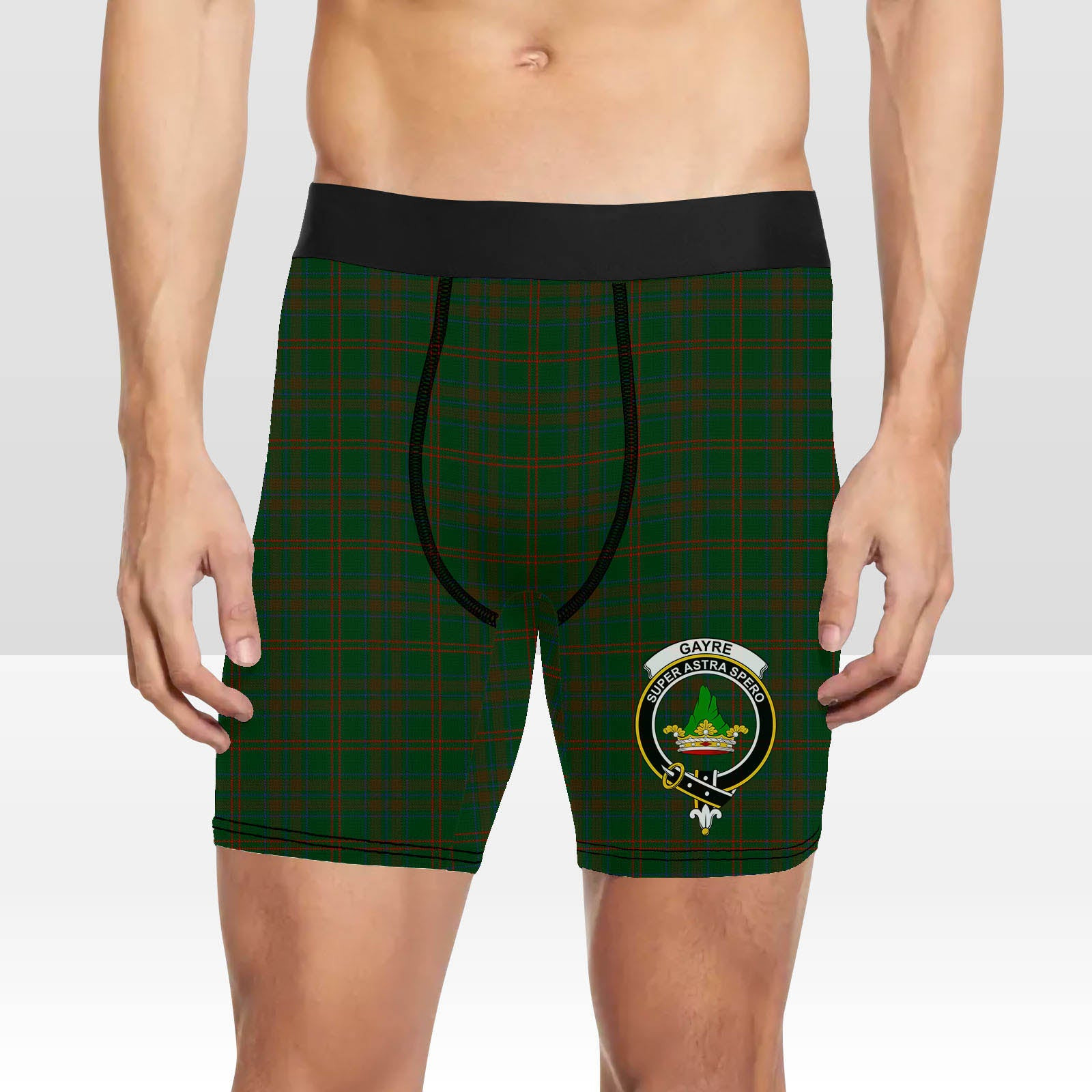 ScotsTee Shop Scottish Gayre Bodyguard Crest Tartan Boxer Shorts