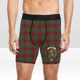 ScotsTee Shop Scottish Gregor of Cardney Modern Crest Tartan Boxer Shorts