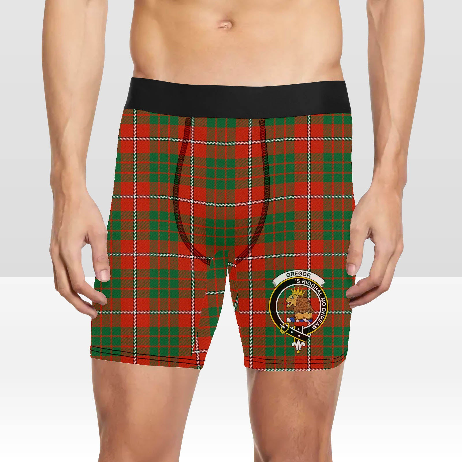 ScotsTee Shop Scottish Gregor of Balquhidder Ancient Crest Tartan Boxer Shorts