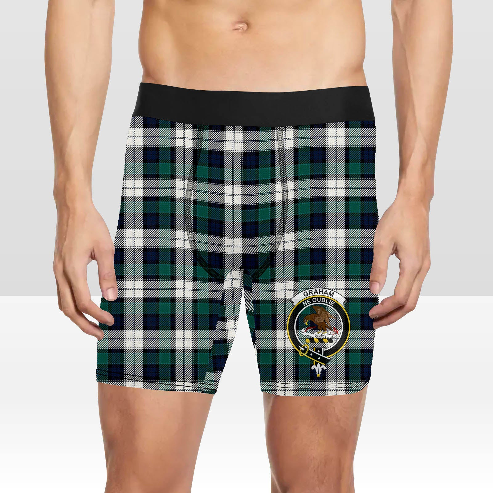ScotsTee Shop Scottish Graham Dress Modern Crest Tartan Boxer Shorts