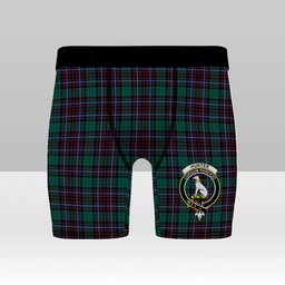 ScotsTee Shop Scottish Hunter of Peebleshire Modern Crest Tartan Boxer Shorts