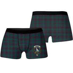 ScotsTee Shop Scottish Hunter of Peebleshire Modern Crest Tartan Boxer Shorts