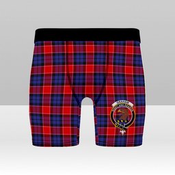 ScotsTee Shop Scottish Graham of Menteith Red Crest Tartan Boxer Shorts