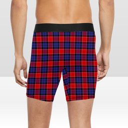 ScotsTee Shop Scottish Graham of Menteith Red Crest Tartan Boxer Shorts