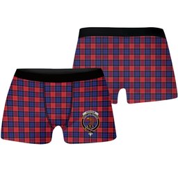 ScotsTee Shop Scottish Graham of Menteith Red Crest Tartan Boxer Shorts