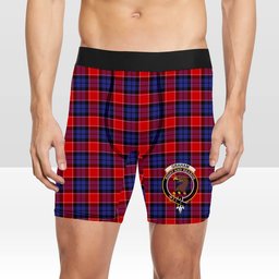 ScotsTee Shop Scottish Graham of Menteith Red Crest Tartan Boxer Shorts