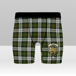 ScotsTee Shop Scottish Gillies Dress Green Crest Tartan Boxer Shorts