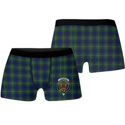 ScotsTee Shop Scottish Johnston of Caskieben Modern Crest Tartan Boxer Shorts