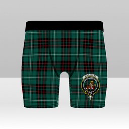 ScotsTee Shop Scottish MacAulay of Lewis Modern Crest Tartan Boxer Shorts