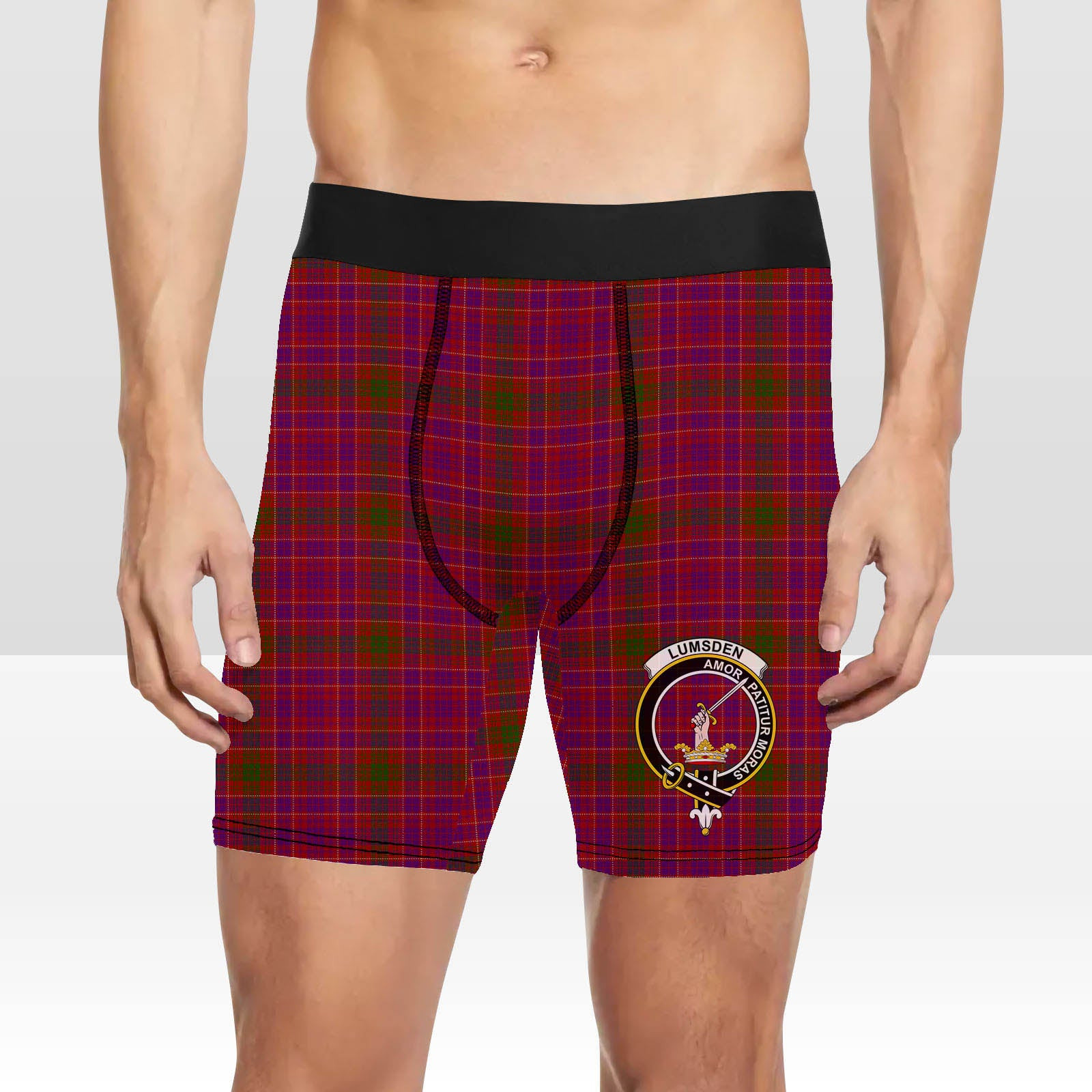 ScotsTee Shop Scottish Lumsden of Clova Crest Tartan Boxer Shorts