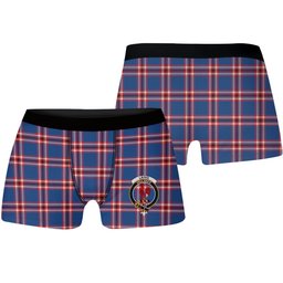 ScotsTee Shop Scottish Laing of Archiestown Modern Crest Tartan Boxer Shorts