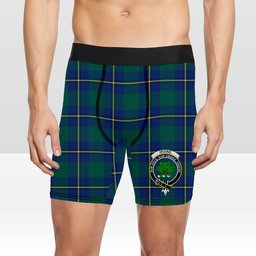 ScotsTee Shop Scottish Irvine of Bonshaw Modern Crest Tartan Boxer Shorts