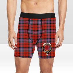 ScotsTee Shop Scottish Kelly of Sleat Red Ancient Crest Tartan Boxer Shorts