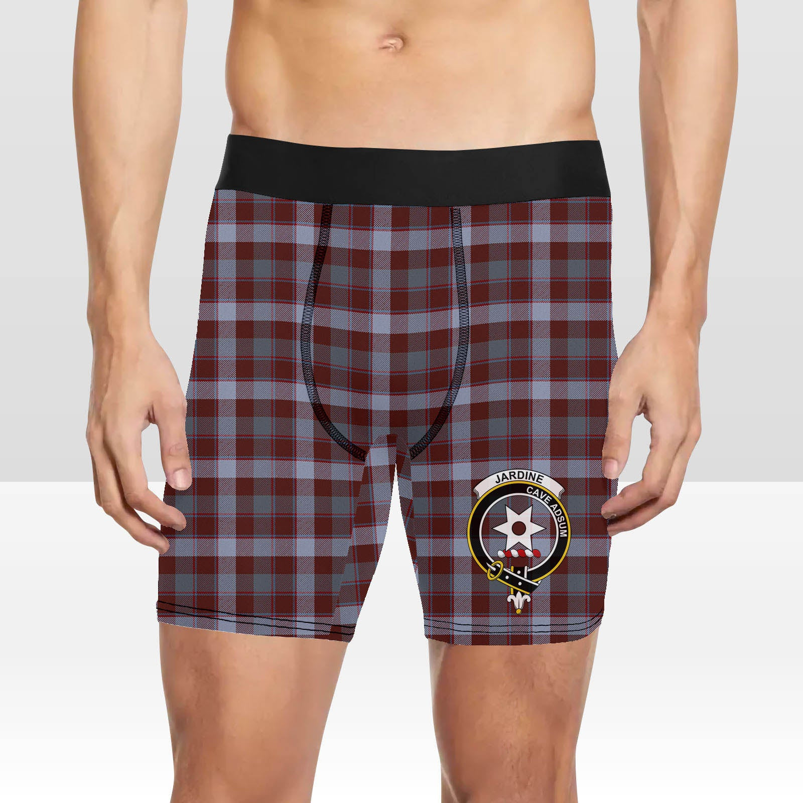 ScotsTee Shop Scottish Jardine of Castlemilk Modern Crest Tartan Boxer Shorts