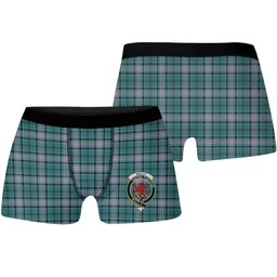 ScotsTee Shop Scottish Kelly of Sleat Hunting Modern Crest Tartan Boxer Shorts