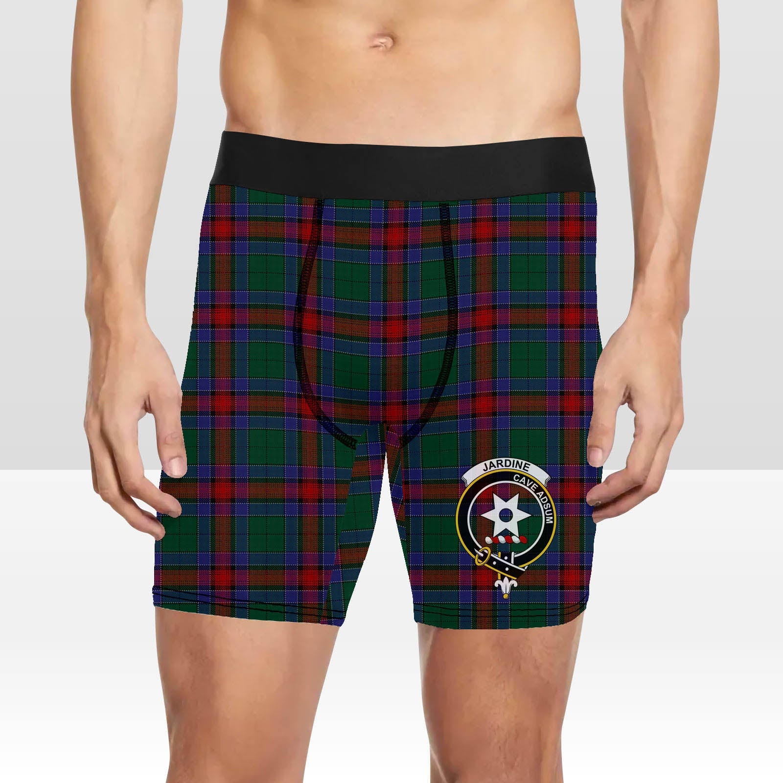 ScotsTee Shop Scottish Jardine Dress Crest Tartan Boxer Shorts