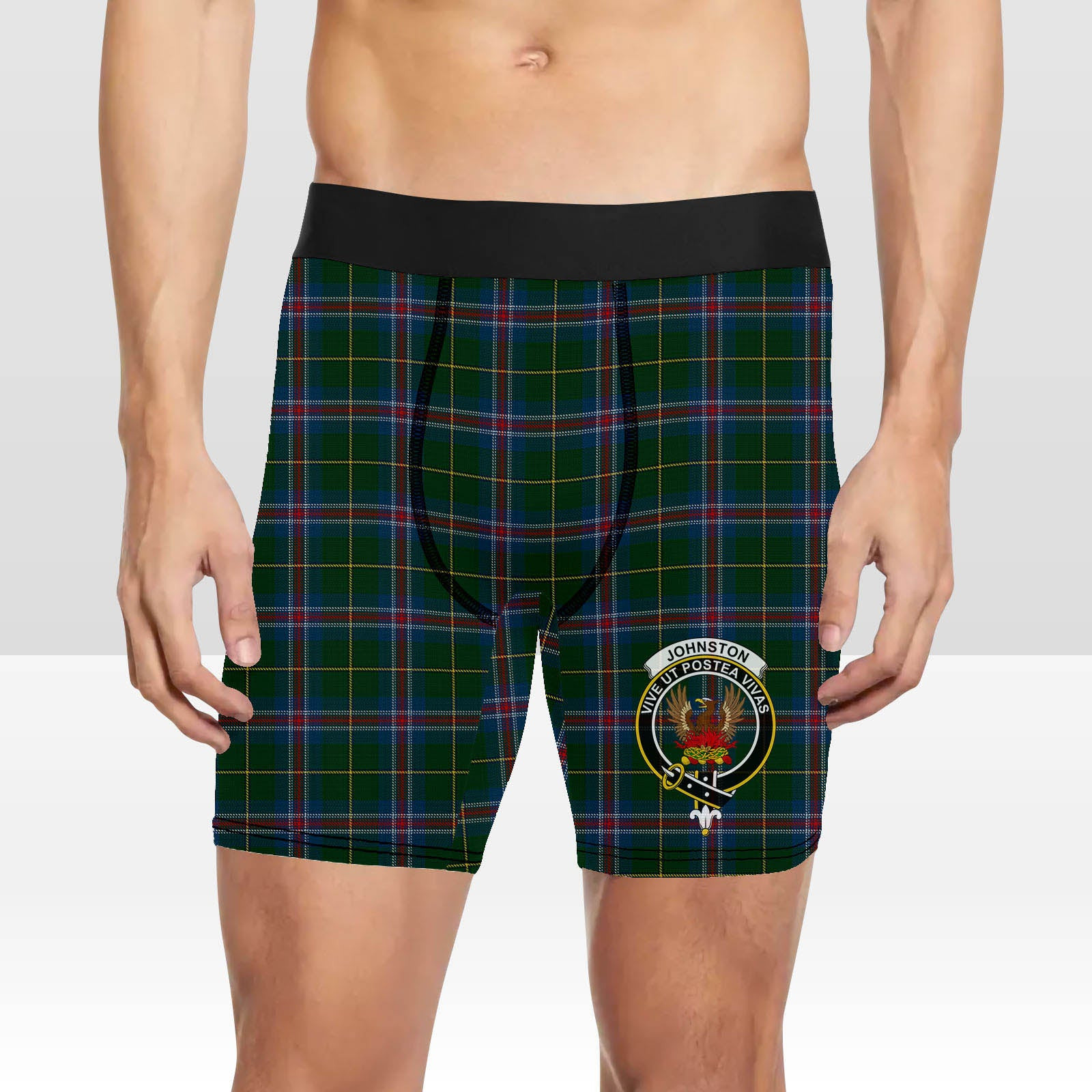 ScotsTee Shop Scottish Johnston Diana Dress Crest Tartan Boxer Shorts
