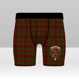 ScotsTee Shop Scottish MacDonell of Keppoch 3 Crest Tartan Boxer Shorts