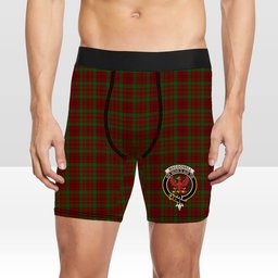 ScotsTee Shop Scottish MacDonell of Keppoch 3 Crest Tartan Boxer Shorts