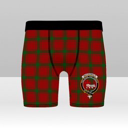 ScotsTee Shop Scottish MacDonald of Sleat Crest Tartan Boxer Shorts
