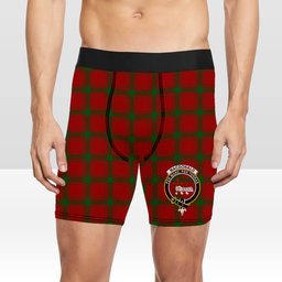 ScotsTee Shop Scottish MacDonald of Sleat Crest Tartan Boxer Shorts